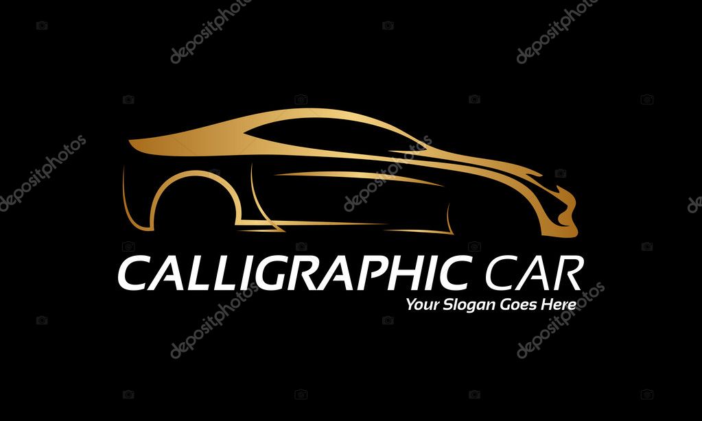 Calligraphic car logos