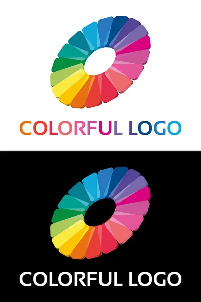 Logotipo colorido criativo abstracto — Vetor de Stock