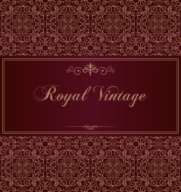 Mor Kraliyet vintage kartı