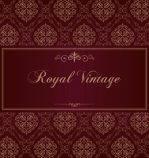 Cartão vintage real roxo — Vetor de Stock