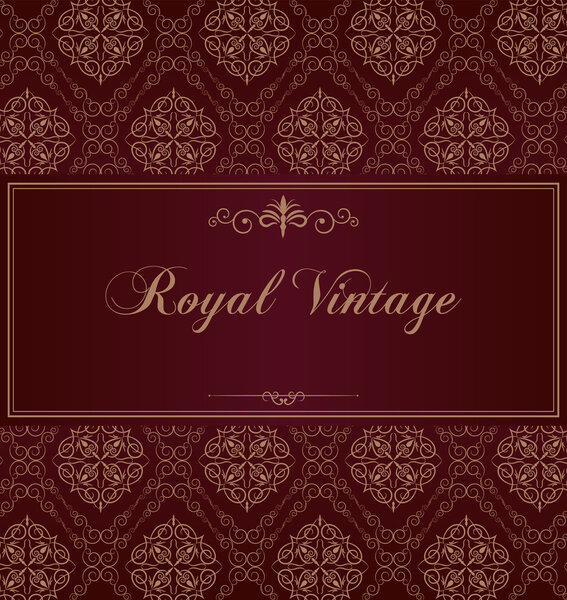 Purple royal vintage card