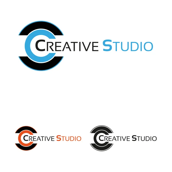 Creative studio logo work — Stock Vector