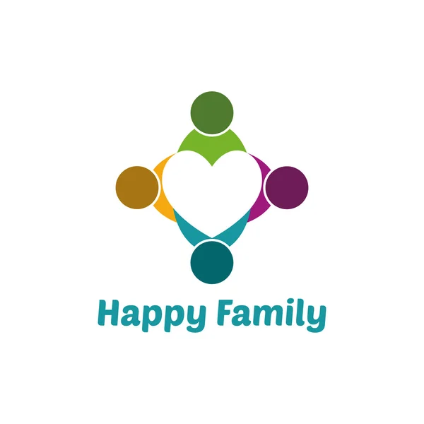 Familie hart — Stockvector