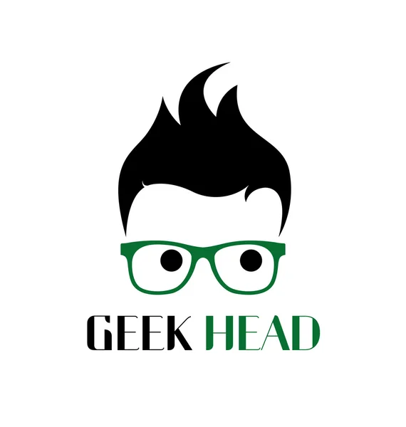 Geek πρόσωπο — Διανυσματικό Αρχείο