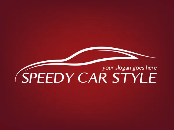 Calligraphic car logo — Stock Vector