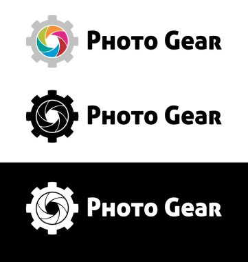 fotoğraf dişli logo şablonu