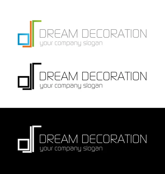 Rüya dekorasyon logo şablonu — Stok Vektör