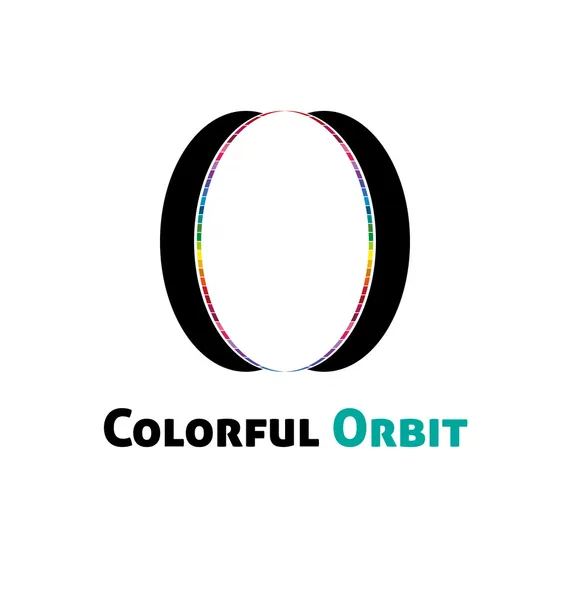 Logo de órbita colorida — Vector de stock