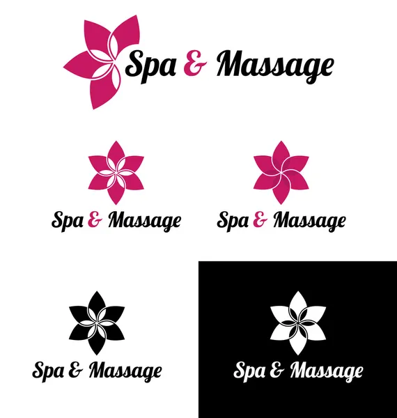 Шаблон логотипа Spa & massage — стоковый вектор
