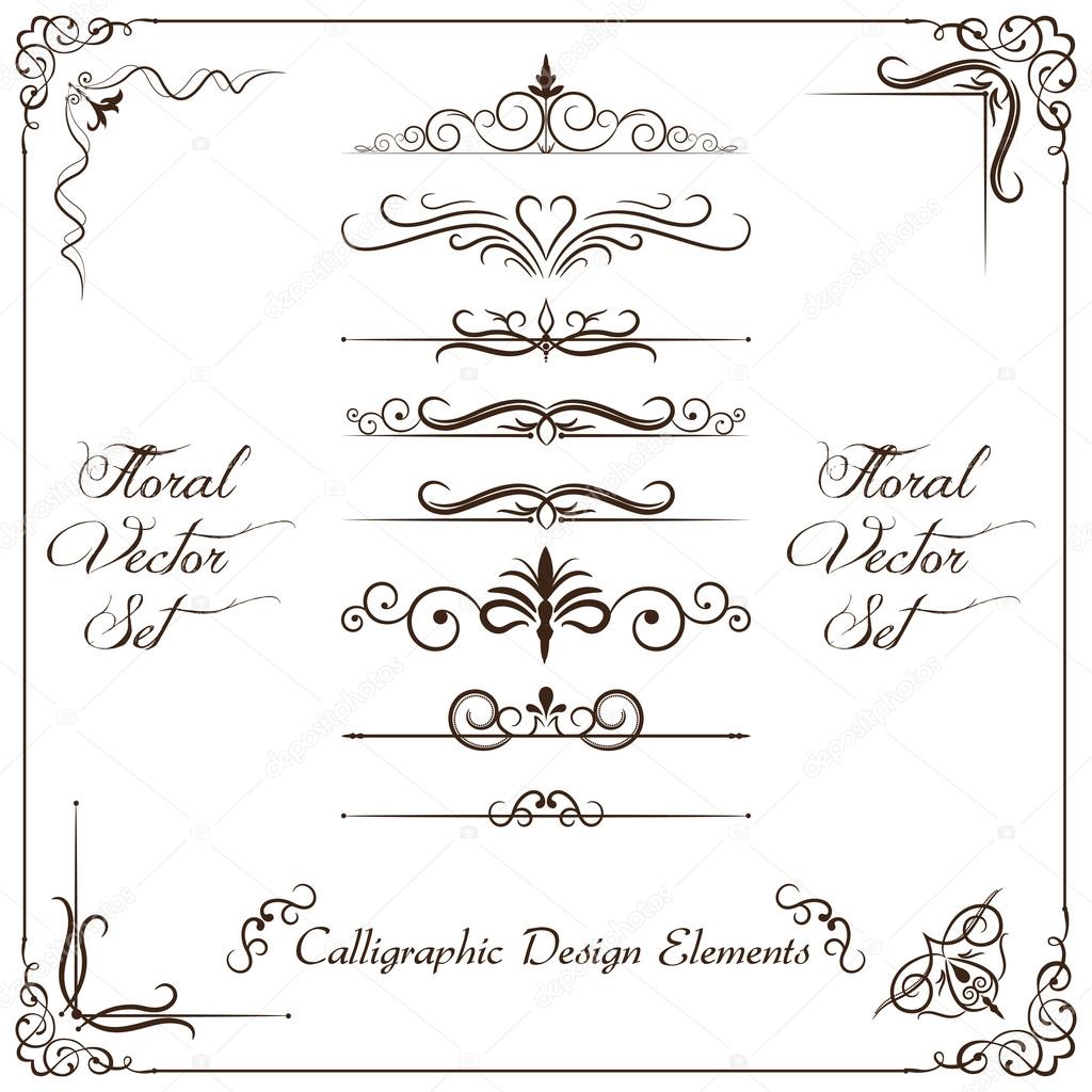 Calligraphic design elements