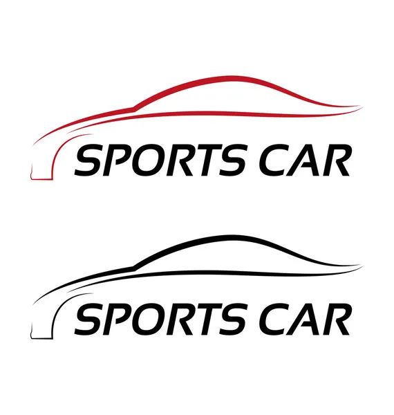 書道のスポーツ車のロゴのテンプレート — ストックベクタ