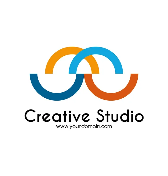 Kreativ studio logotyp mall — Stock vektor