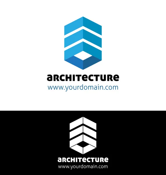 Шаблон логотипу синьої архітектури — стоковий вектор
