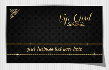 siyah yaratıcı VIP kart. Metalik dokusu ile dekore edilmiş.
