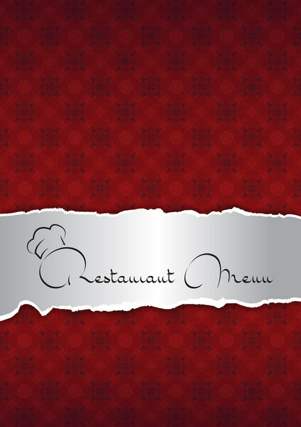 Abstract red restaurant menu cover