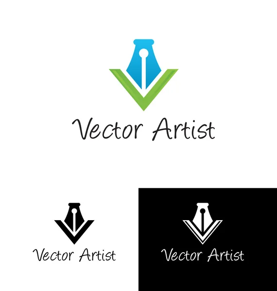 Sanatçı logo vektör — Stok Vektör