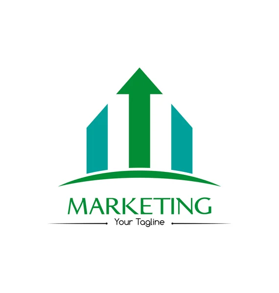 Logo de marketing — Vector de stock