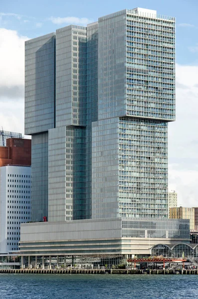 Rotterdam Netherlands October 2021 View Nieuwe Maas River Rotterdam Building — Stock Photo, Image