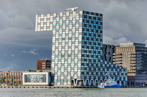 Rotterdam Netherlands November 2021 Sculptural Shape Shipping Transport College Sunlit — Stock Photo, Image