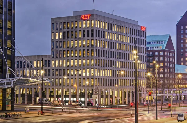 Rotterdam Netherlands January 2022 Headquarters Public Transport Company Ret Wilhelminaplein — Stock Photo, Image