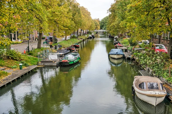 Enkhuizen Países Bajos Octubre 2022 Vista Largo Uno Los Canales — Foto de Stock