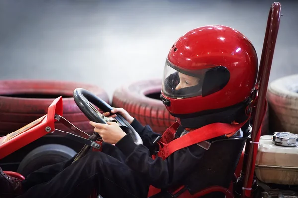 Children karting — Stock Photo, Image