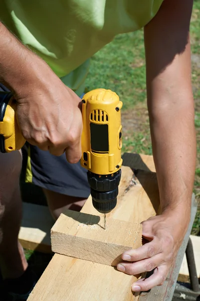 Elektrische hand boor — Stockfoto