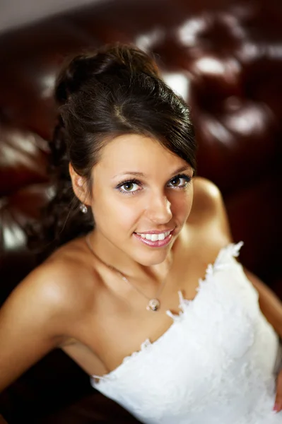 Portrait happy bride — Stock Photo, Image