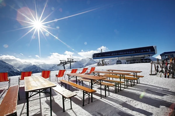 Bergen skigebied - Alpen Oostenrijk — Stockfoto