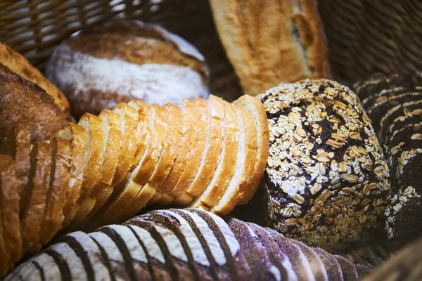 Fresh Bread Rolls Background — Stockfoto
