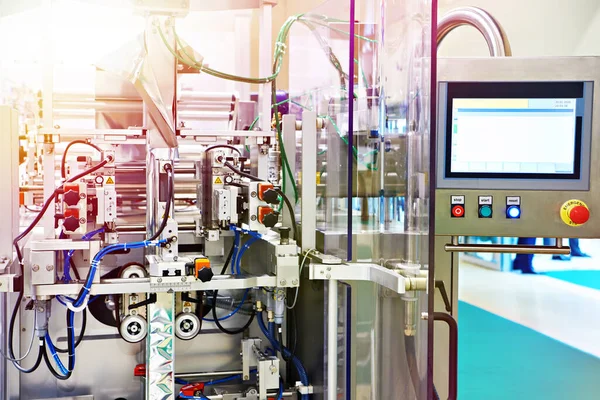 Food packing machine at an industrial exhibition