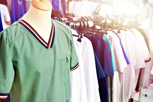 Clothes for dental doctors and medical workers in the store