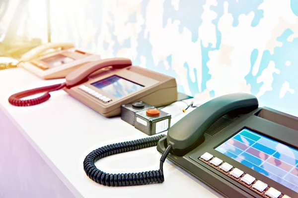Operational Dispatching Voice Communication Terminal Exhibition — Stock Photo, Image