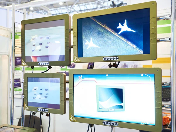 Protected Military Industrial Lcd Monitors Display — Stock Photo, Image