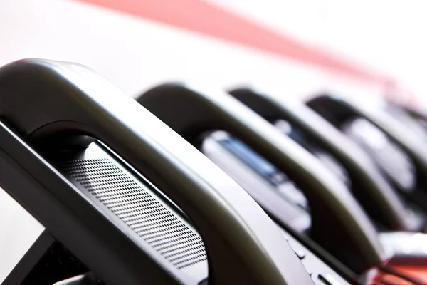 Handsets Office Phones Row — Stock Photo, Image