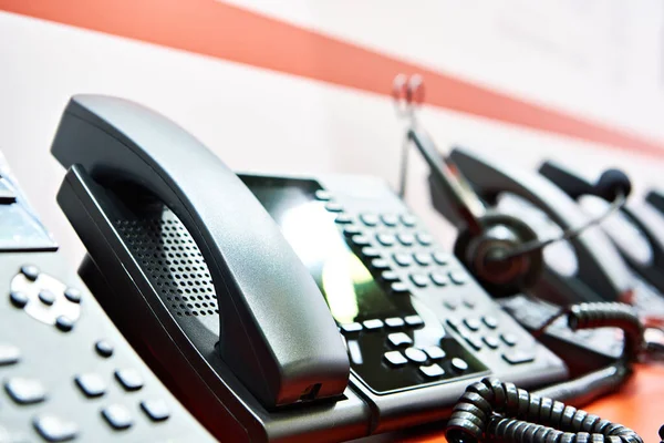 Handsets Office Phones Row — Stock Photo, Image