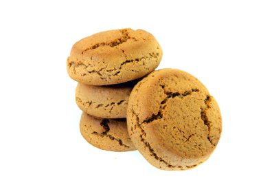                                Beyaz arkaplanda izole edilmiş çerezler