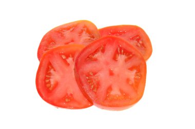 Beyaz arkaplanda izole edilmiş domates
