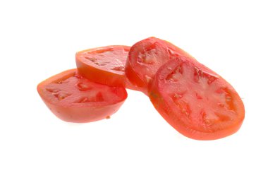 Beyaz arkaplanda izole edilmiş domates