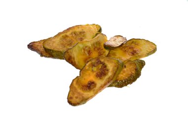 Kızarmış kabak beyaz arkaplanda izole edildi