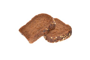 ekmek beyaz arkaplanda izole edildi