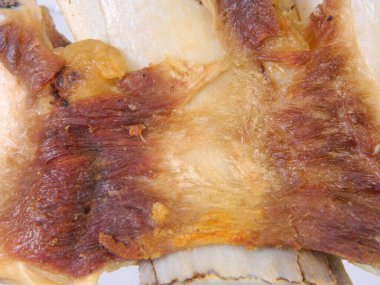                                Beyaz arkaplanda izole edilmiş et