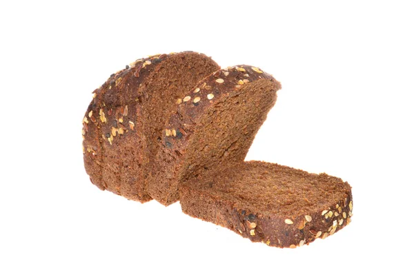 ekmek beyaz arkaplanda izole edildi