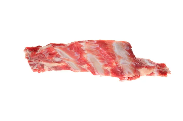 Carne Isolada Sobre Fundo Branco — Fotografia de Stock