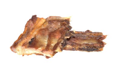 Beyaz arkaplanda izole edilmiş et