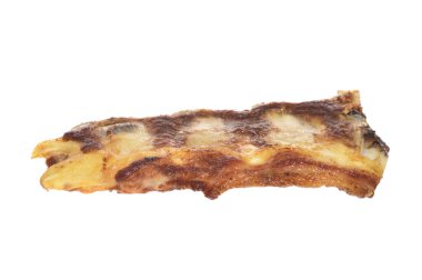 Beyaz arkaplanda izole edilmiş et