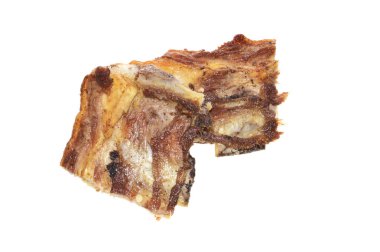 Beyaz arkaplanda izole edilmiş et