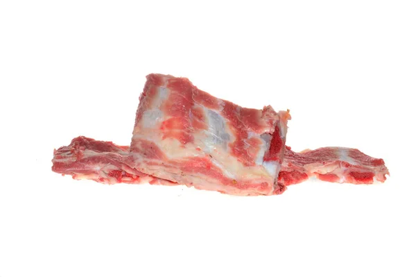 Carne Isolata Fondo Bianco — Foto Stock