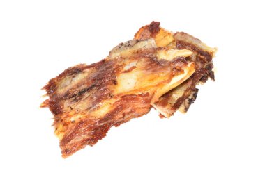 Beyaz arkaplanda izole edilmiş et