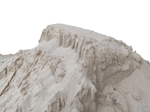 Sabbia Del Fiume Isolata Sfondo Bianco — Foto Stock
